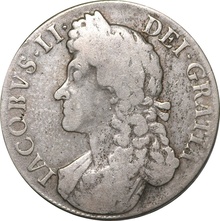 1688 Silver Crown Coin James II Fine
