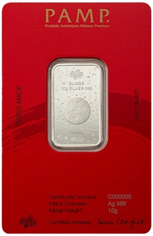 10g Silver Bar 2026 Year of the Horse PAMP