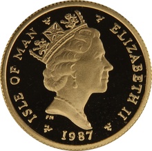1987 Proof Isle of Man Angel Gold Coin 1/10oz