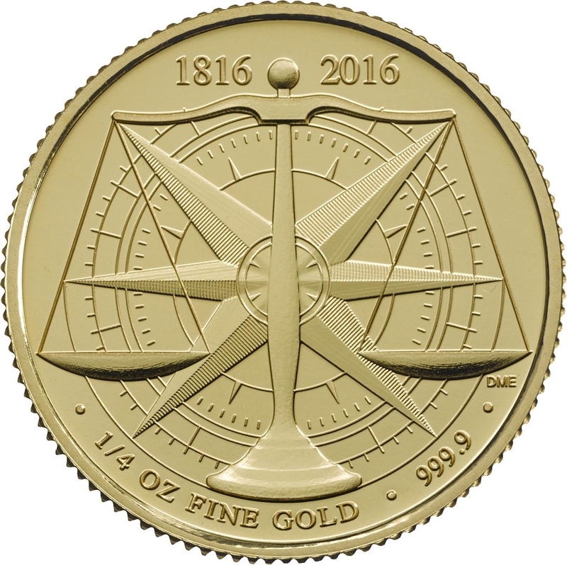 2016 Royal Mint Gold Standard Quarter Ounce £25 coin
