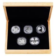 2024 1oz Silver Coin Set; Britannia, Maple, Philharmonic, Eagle, Krugerrand Gift Boxed