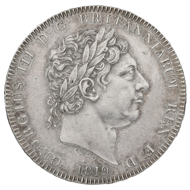1819 George III  Silver Crown - About Uncirculated