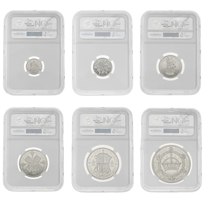 1927 George V Silver Proof Six Coin Set Slabbed