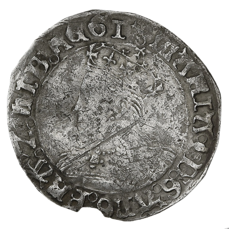 1553-1554 Silver Groat Fourpence Coin Queen Mary mm Pomegranate
