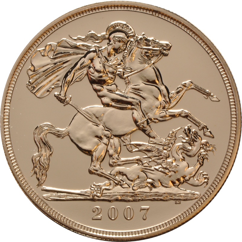 2007 - Gold £5 Brilliant Uncirculated Coin
