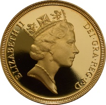 1992 Proof Gold Half Sovereign Boxed