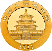 2021 1g Chinese Panda Gold Coin