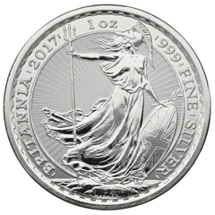 2017 1oz Silver Britannia Coin Privy Rooster Edge
