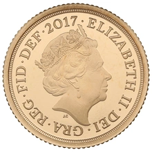 2017 Proof Gold Half Sovereign Elizabeth II Fifth Head
