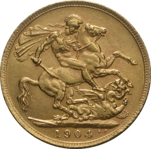 1904 Gold Sovereign Coin Edward VII