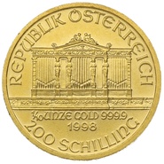 1998 1/10oz Austrian Gold Philharmonic Coin