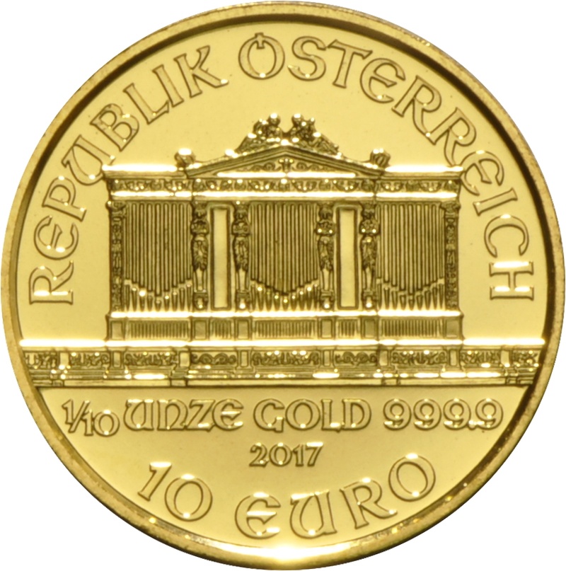 2017 1/10oz Austrian Gold Philharmonic Coin