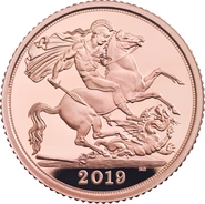 2019 Proof Gold Half Sovereign Elizabeth II Fifth Head
