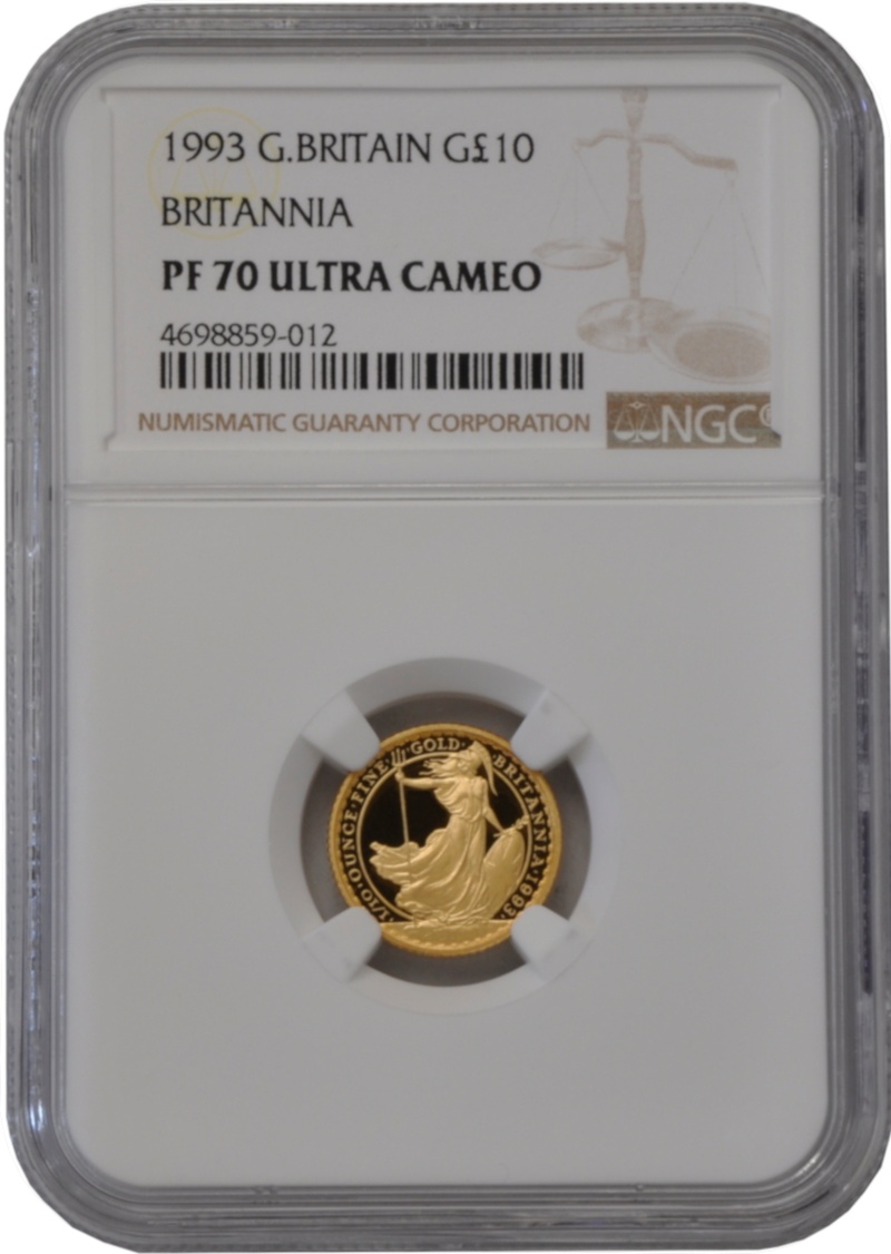 1993 Proof 1/10oz Gold Britannia Coin NGC PF70