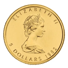 1982 1/10oz Canadian Maple Leaf Gold Coin