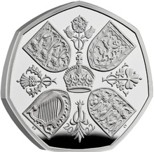 2022 Her Majesty Queen Elizabeth II Memorial Fifty Pence Proof Platinum Coin Boxed