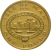 1983 Proof Isle of Man £1 Gold Coin Manx Town Series Peel