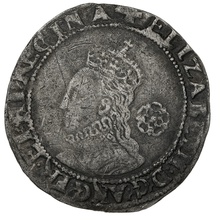 1579 Silver Sixpence Coin Elizabeth I Greek Cross