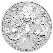 2024 2oz Perth Mint Lunar Year of the Dragon Silver Coin