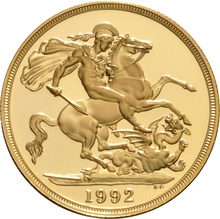 1992 Proof £2 Gold Coin Double Sovereign Boxed