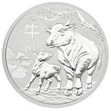 2021 Year of the Ox Silver Coin 1/2oz Perth Mint Australian Lunar Series