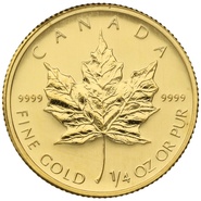 2009 Quarter Ounce Gold Canadian Maple