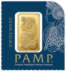 25g Gold Bar PAMP Lady Fortuna Multigram Minted