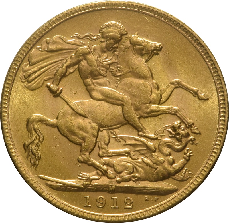 1912 Gold Sovereign Coin George V Melbourne