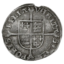 1553-1554 Silver Groat Fourpence Coin Queen Mary mm Pomegranate