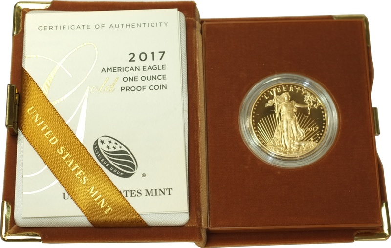 2017 Proof American Eagle Gold Coin 1oz Boxed