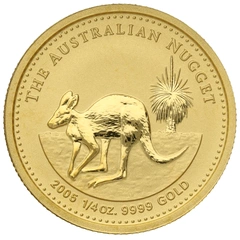 2005 1/4oz Australian Kangaroo Gold Nugget Coin