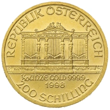 1998 1/10oz Austrian Gold Philharmonic Coin