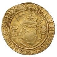 1544-1549 Gold Crown Coin Henry VIII Double Rose Bristol Mint