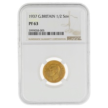 1937 Proof Gold Half Sovereign NGC PF63
