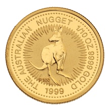 1999 1/10oz Australian Kangaroo Gold Nugget Coin