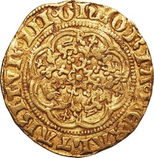 Quarter Noble Gold Coin Edward III Fine