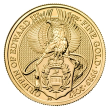 2017 1oz Griffin of Edward III Gold Coin Queen's Beasts PCGS MS69
