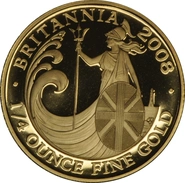 2008 Proof 1/4oz Gold Britannia Coin