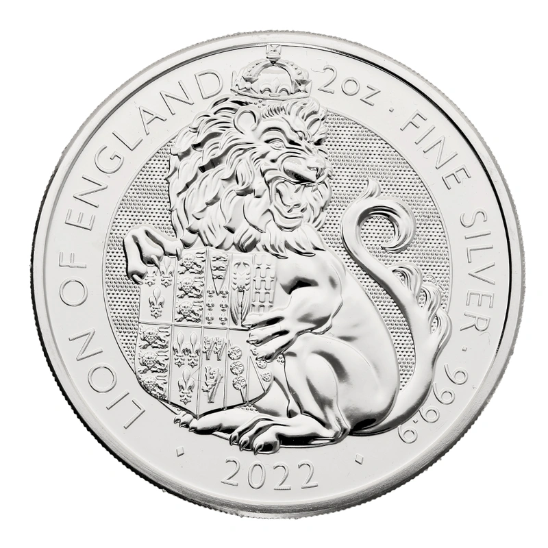 2022 Lion of England Silver Coin Tudor Beasts 2oz