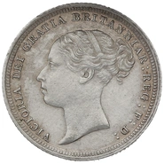 1886 Silver Sixpence Coin Queen Victoria YH