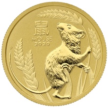 2020 Perth Mint Quarter Ounce Year of the Mouse Gold Coin Gift Boxed
