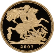 2007 £2 Two Pound Proof Gold Coin (Double Sovereign)