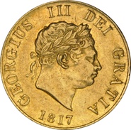 1817 George III Gold Half Sovereign Graded NGC AU53