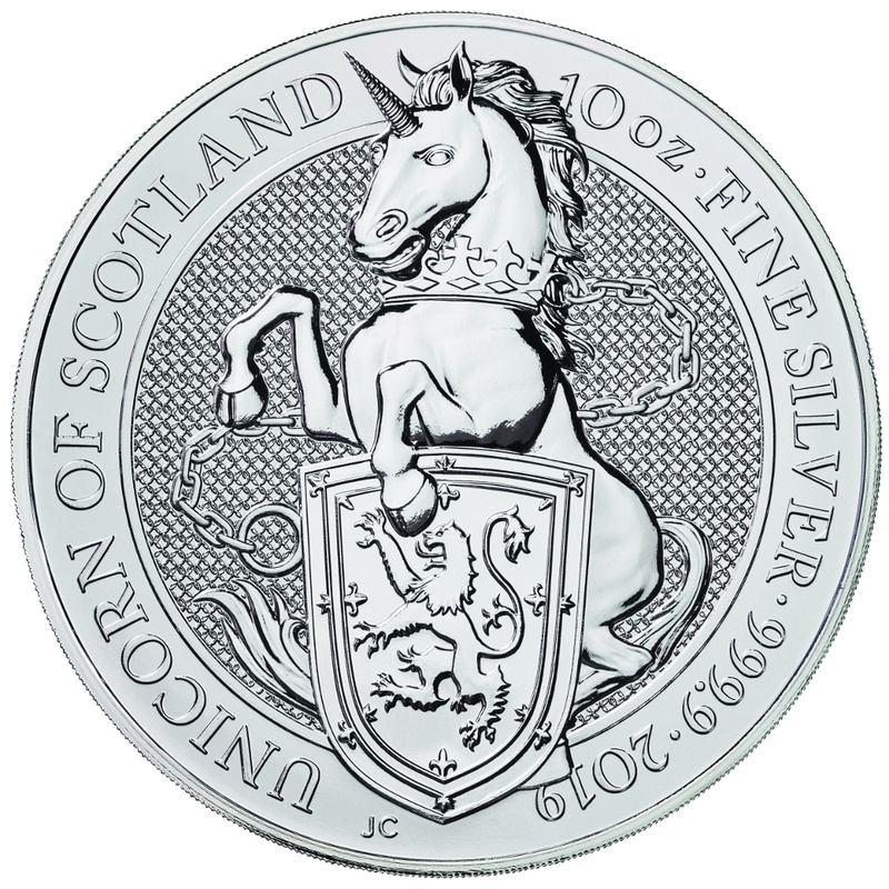2019 10oz Unicorn of Scotland Silver Coin Queen's Beasts