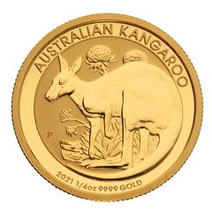 2021 1/4oz Australian Kangaroo Gold Nugget Coin