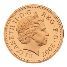 2007 Proof Gold £1 Pound Coin Millennium Bridge
