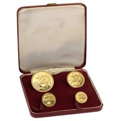 1973 Proof Isle of Man Gold Sovereign 4 Coin Set Boxed