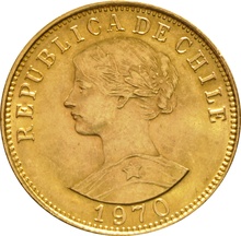 Chilean 50 Pesos Gold Coin 1926-1973