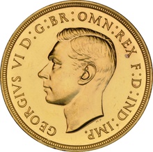 1937 Proof £2 Coin Gold Double Sovereign George VI NGC PF63