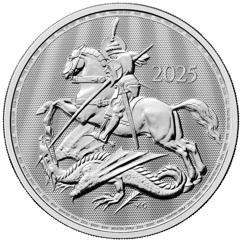 2025 St George & the Dragon 1oz Silver Coin